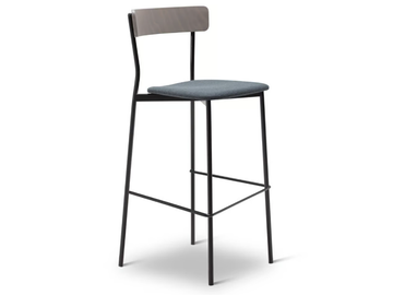 KAT METAL 307-M - High steel stool with back by Origins 1971 - view 2